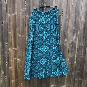 Blue patterned maxi skirt Mossimo Supply Co